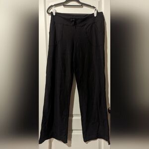 Lululemon wide leg athletic black drawstring size 10 regular pants